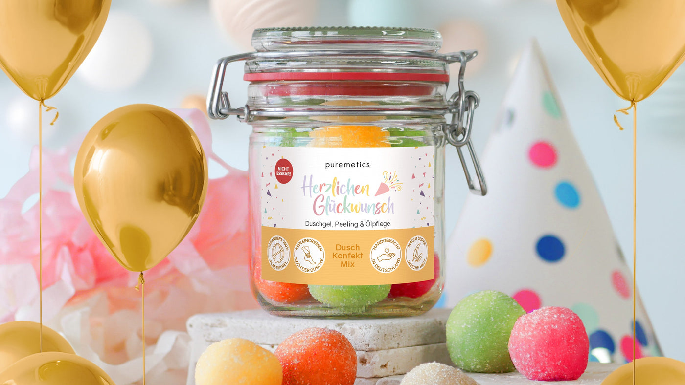 3in1 Dusch-Konfekt 'Anlass-Sprüche'