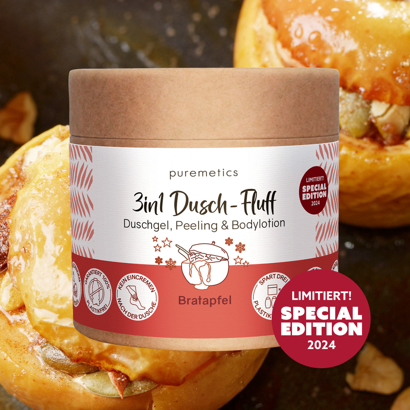 3in1 shower fluff 'baked apple'