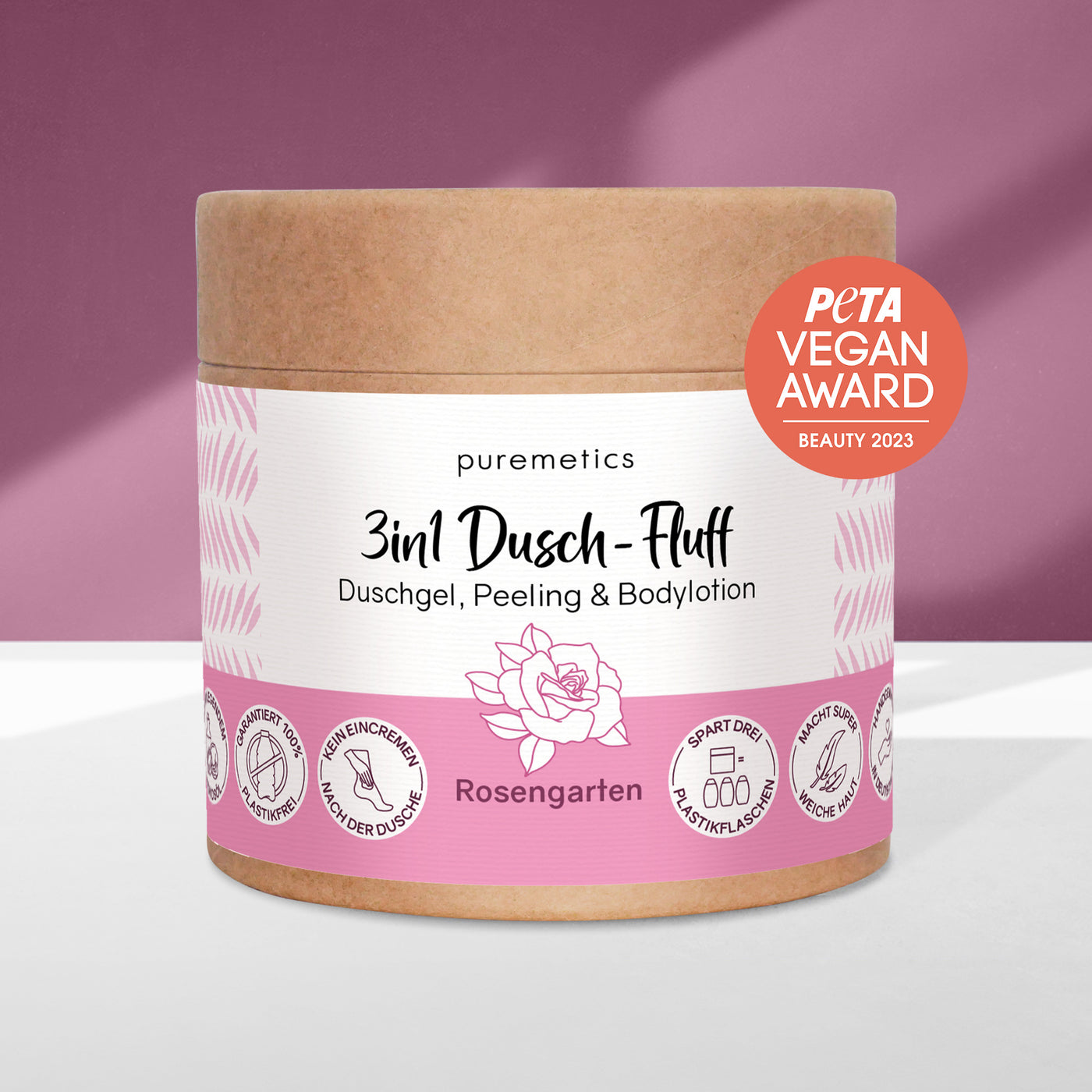 3in1 shower fluff 'Rose Garden'