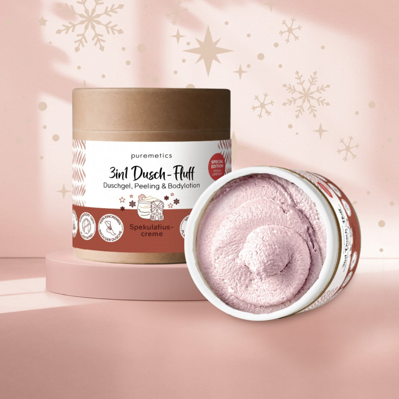 3in1 shower fluff 'Mandarin'