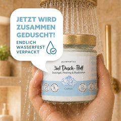 3in1 Dusch-Fluff 'Cotton' - Glas