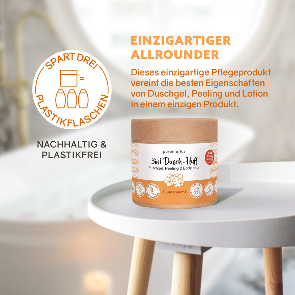 3in1 shower fluff 'almond milk'