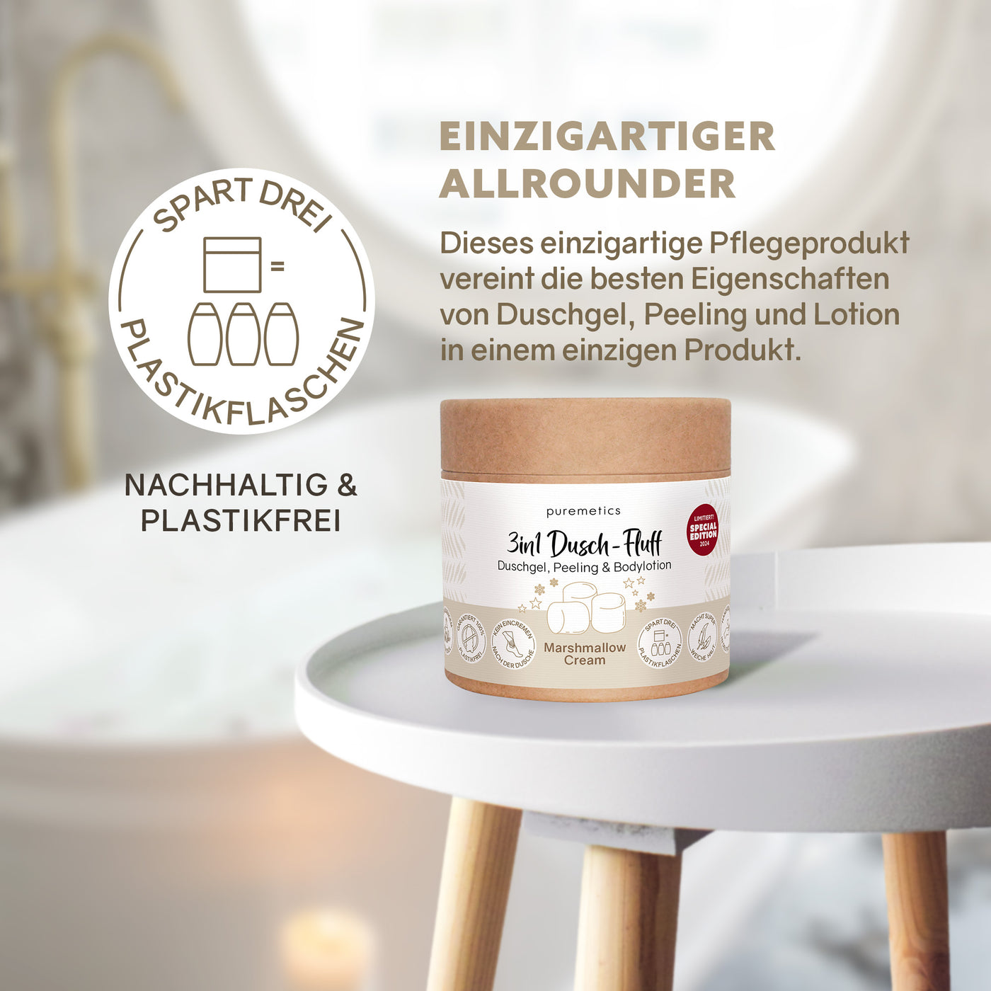 3in1 Dusch-Fluff 'Marshmallow Cream'