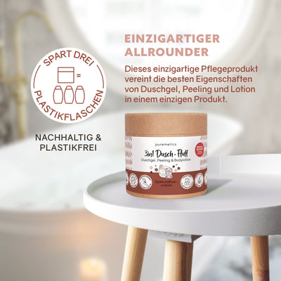 3in1 shower fluff 'Mandarin'