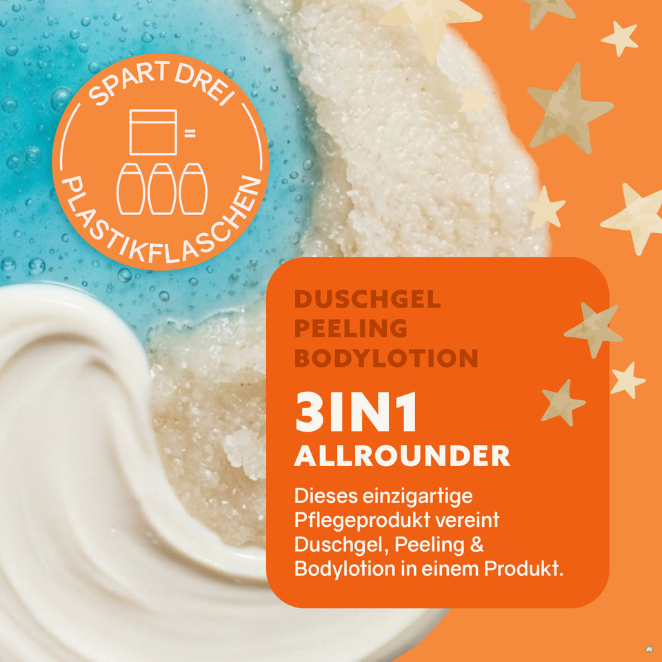 3in1 Dusch-Fluff 'Mandarine Atlas: Mandarine, Orange & Atlas-Zeder'