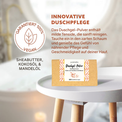Gel douche en poudre 'Lait d'amande'