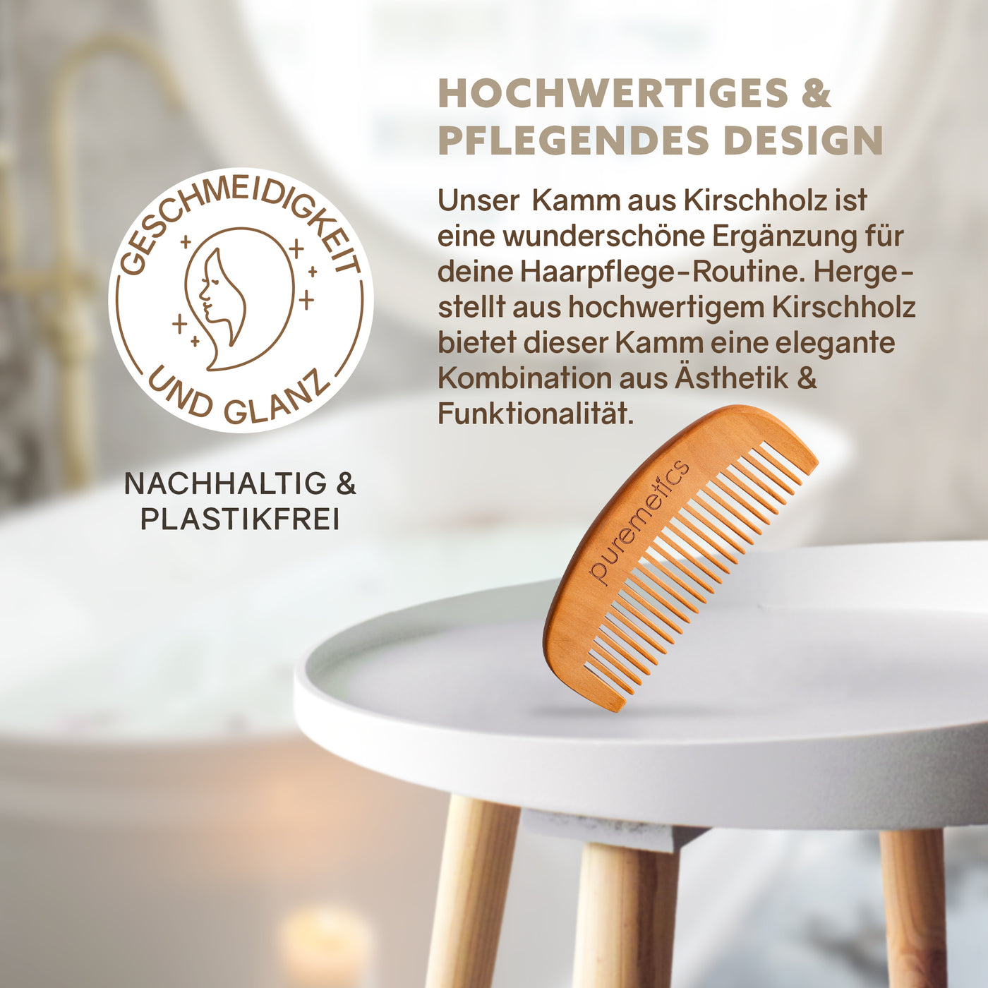 Kamm aus 'Kirschholz'