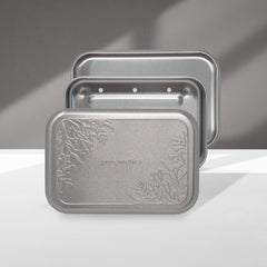Boîte à savon avec insert drainant 'Matt Silver Floral'