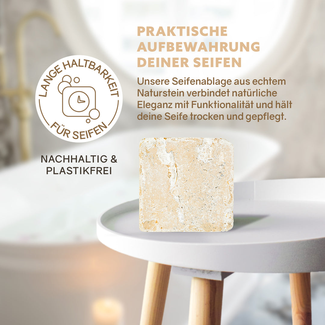 aufbewahrung seifenstück Seifenablage 'Travertinstein' – puremetics.business