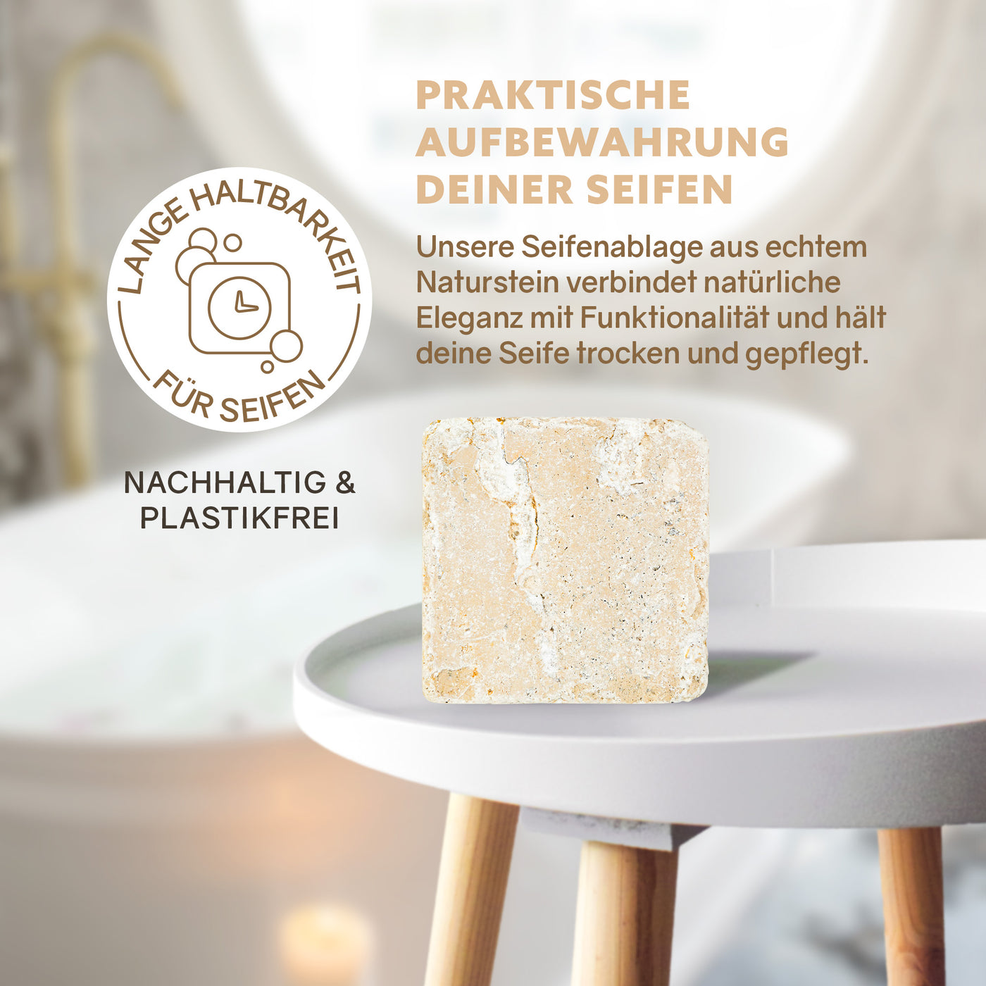 Soap Dish 'Travertine Stone'