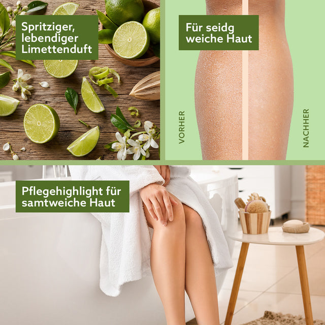 3in1 Dusch-Fluff 'Limette' - Glas