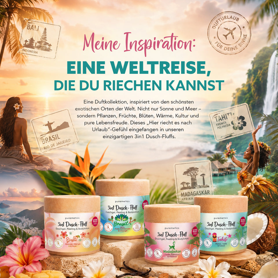 3in1 shower fluff 'watermelon'