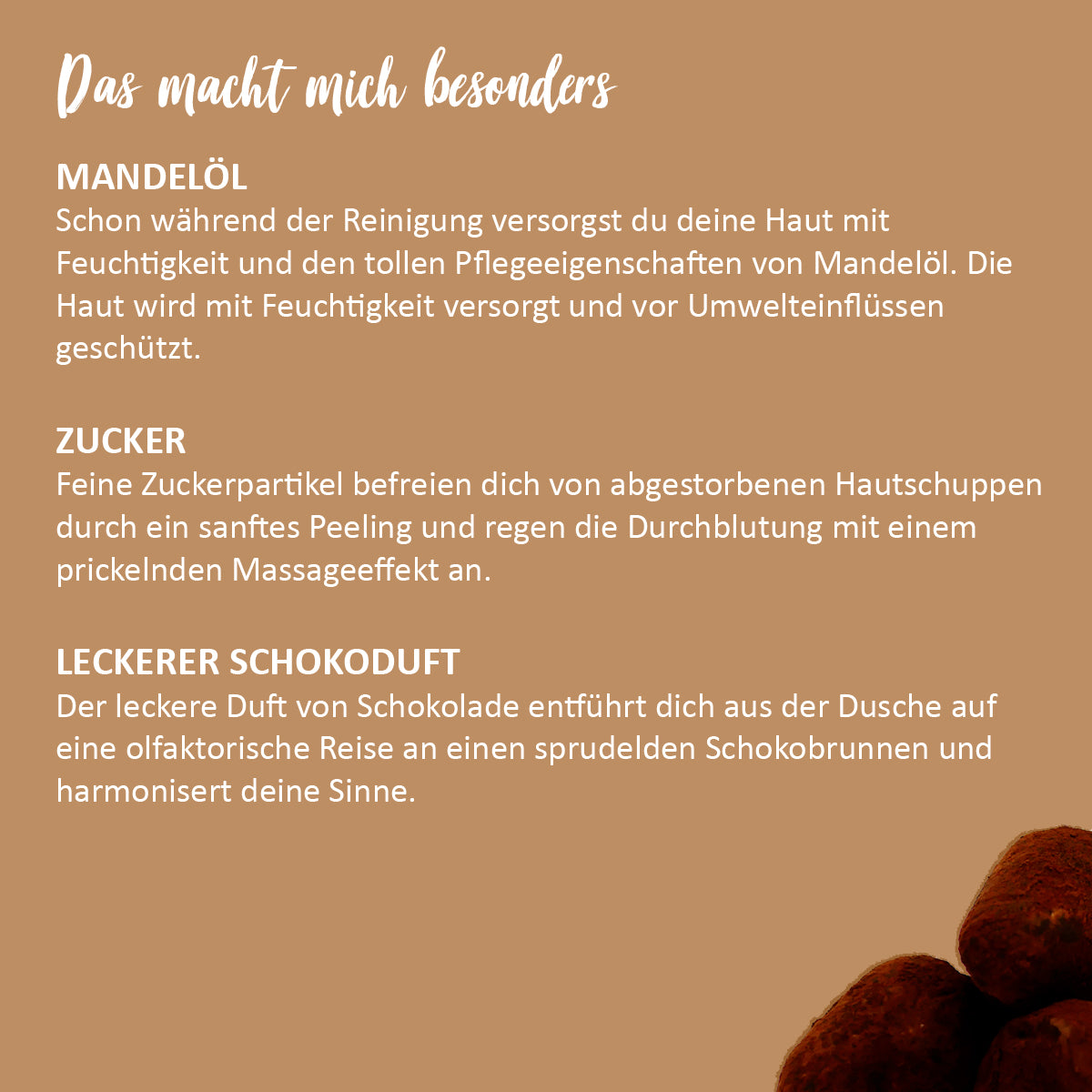 3in1 Dusch-Konfekt ‘Schokolade‘