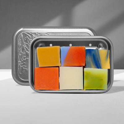 Coffret test 'Minis à savon avec boîte à savon argent'