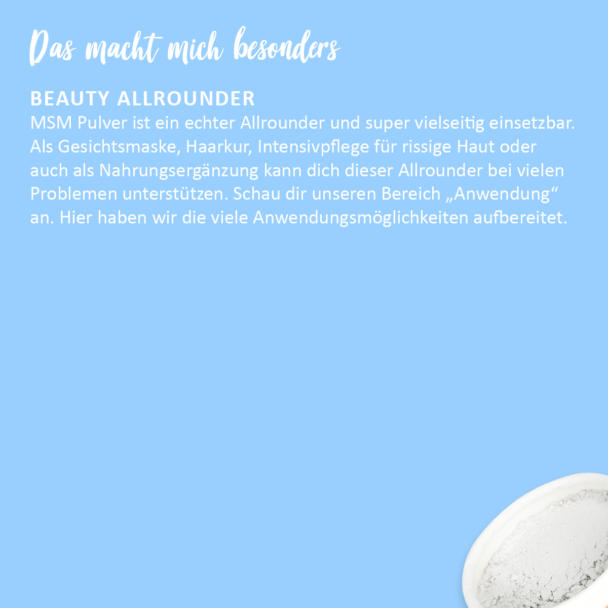 Beauty all-rounder 'MSM powder'